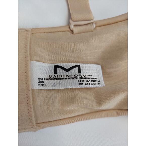 Maidenform Wireless Strapless 5 Way Convertible Multiway Bra Beige New 38D - Picture 4 of 7